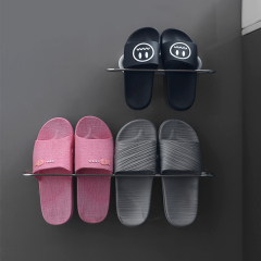 Bathroom Slippers Rack Wall Hanging Toilet Slippers Storage Artifact Toilet Non Perforated Shoe Rack
