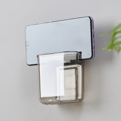 Organize home remote control storage box, wall mounted artifact, mobile phone storage, non perforated shelf, hook wall pendant