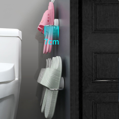 Bathroom Slippers Rack Wall Hanging Toilet Slippers Storage Artifact Toilet Non Perforated Shoe Rack