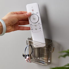 Organize home remote control storage box, wall mounted artifact, mobile phone storage, non perforated shelf, hook wall pendant