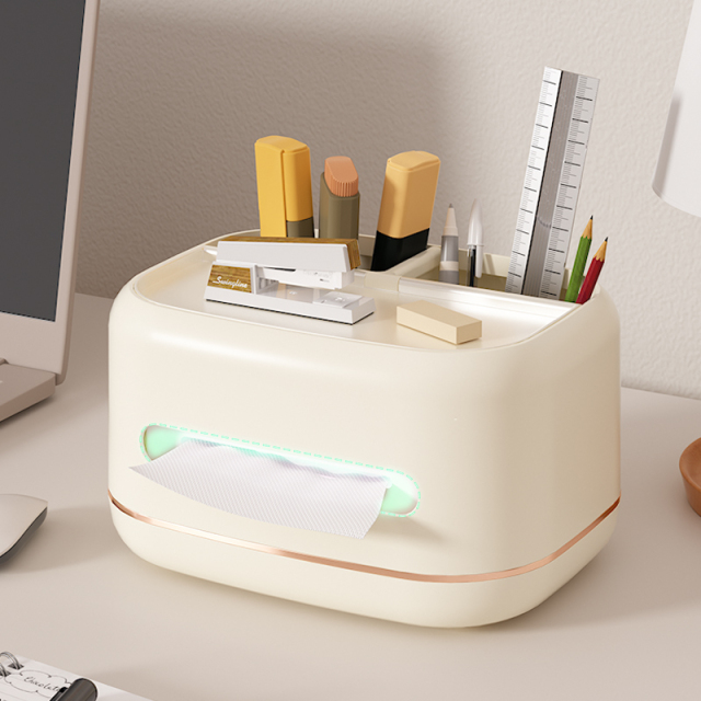 Light luxury style tissue box, paper drawer, living room coffee table storage, home creative fashion, high-end multifunctional remote control, dining room