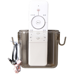 Organize home remote control storage box, wall mounted artifact, mobile phone storage, non perforated shelf, hook wall pendant