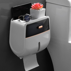 Toilet paper toilet, bathroom storage rack, home use, no punching, creative waterproof toilet paper roll, paper tube, wall mounted paper tube