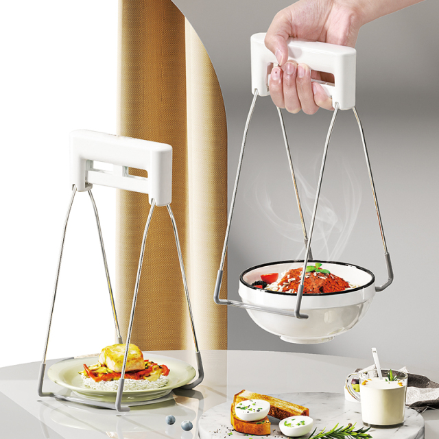 Huamili High Temperature Resistant And Anti Slip Anti Scald Clip Bowl and Dish Holder Household Bowl Holder Plate Lifting and Bowl Holder for Kitchen