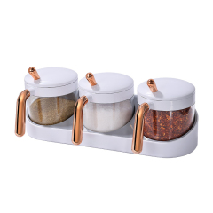 Non perforated wall mounted seasoning box, household kitchen storage rack, salt monosodium glutamate seasoning combination set, seasoning bottle and jar