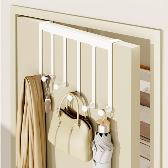 Strong load-bearing hooks behind the door for storage and hanging clothes hooks, bedroom non punching artifact wall hanging clothes, bathroom door hooks