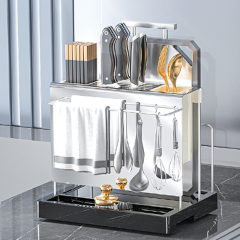 Multifunctional Kitchen Countertop Knife Chopstick Cutting Board Holder Storage Rack Integrated Tool Storage Sorting Rack