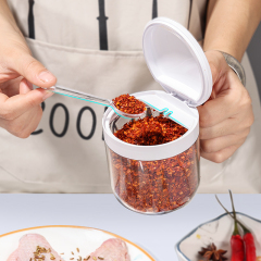 Non perforated wall mounted seasoning box, household kitchen storage rack, salt monosodium glutamate seasoning combination set, seasoning bottle and jar