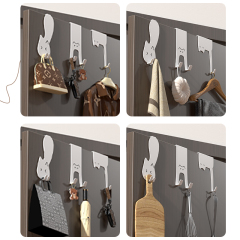 Factory Direct Sales of Simple Wall Mounted Cat Shaped Clothes Hooks for Badroom Living Room Home
