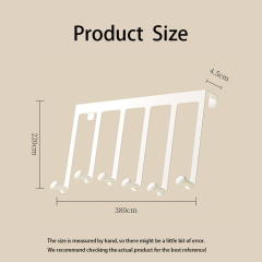 Strong load-bearing hooks behind the door for storage and hanging clothes hooks, bedroom non punching artifact wall hanging clothes, bathroom door hooks