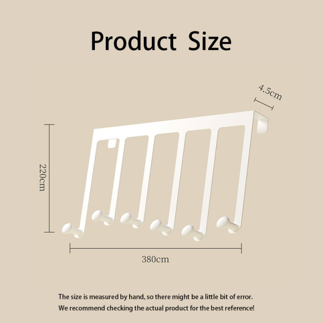 Strong load-bearing hooks behind the door for storage and hanging clothes hooks, bedroom non punching artifact wall hanging clothes, bathroom door hooks