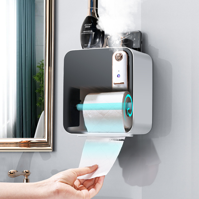 Aromatherapy Tissue Box Light Luxury High end Bathroom Storage Rack Bathroom Waterproof Non drilling Wall Hanging Wholesale
