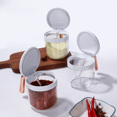 Non perforated wall mounted seasoning box, household kitchen storage rack, salt monosodium glutamate seasoning combination set, seasoning bottle and jar