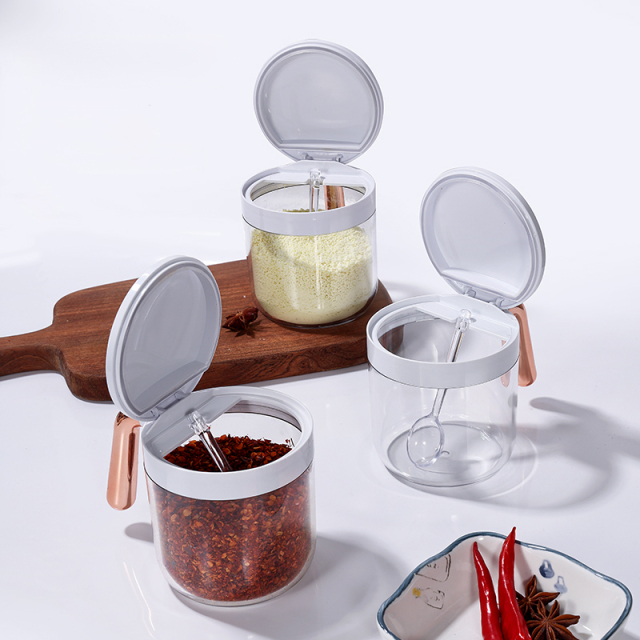 Non perforated wall mounted seasoning box, household kitchen storage rack, salt monosodium glutamate seasoning combination set, seasoning bottle and jar