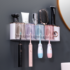 Toothbrush storage rack, brushing cup, mouthwash cup, wall mounted bathroom, non perforated wall mounted toothpaste, dental appliances, dental jar set