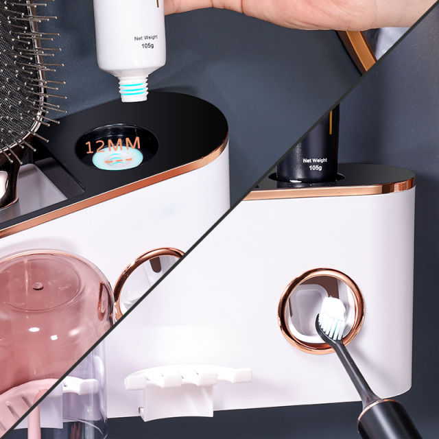 Toothbrush storage rack, brushing cup, mouthwash cup, wall mounted bathroom, non perforated wall mounted toothpaste, dental appliances, dental jar set