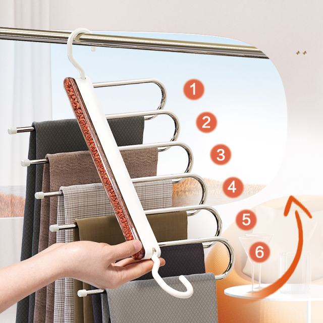 Huamili Aromatherapy Pull-Out Pants Rack | Top-Mounted Sliding Closet Hanger with Anti-Mold & Insect Protection