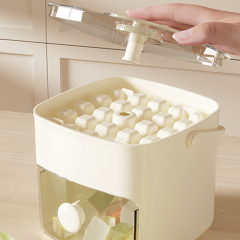 Ice Cube Mold Pressing Silicone Ice Cube Ice Hockey Plastic Handheld Ice Box Large Capacity Refrigerator Ice Cube Box