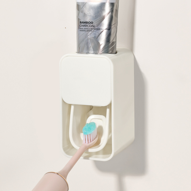 Huamili Automatic Toothpaste Dispenser - No Drill Precise Dispensing Easy to Clean
