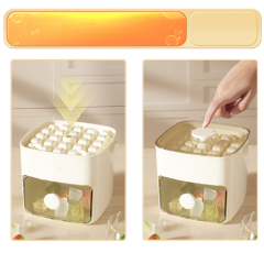 Ice Cube Mold Pressing Silicone Ice Cube Ice Hockey Plastic Handheld Ice Box Large Capacity Refrigerator Ice Cube Box