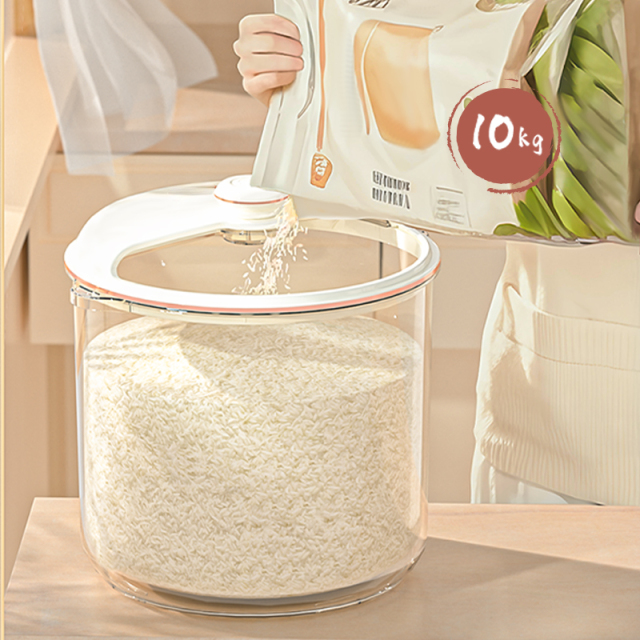 Huamili Insect Moistureproof Kitchen Rice Bucket Sealed Food Grade Rice Flour Storage Box Rice Tank for Kitchen