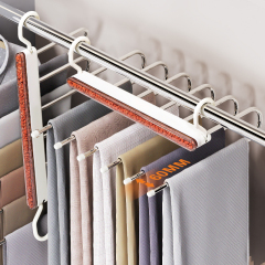 Huamili Aromatherapy Pull-Out Pants Rack | Top-Mounted Sliding Closet Hanger with Anti-Mold & Insect Protection