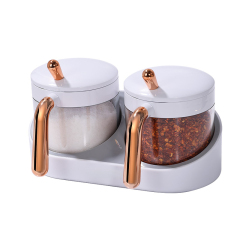 Non perforated wall mounted seasoning box, household kitchen storage rack, salt monosodium glutamate seasoning combination set, seasoning bottle and jar