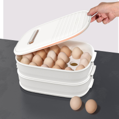 Huamili Egg Storage Box with Single and Double Layers Options for Home Use