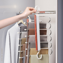 Huamili Aromatherapy Pull-Out Pants Rack | Top-Mounted Sliding Closet Hanger with Anti-Mold & Insect Protection