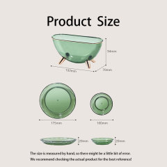 Household bone spitting plate plastic bone spitting plate dried fruit plate fruit plate transparent dried fruit garbage storage small plate set