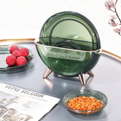 Household bone spitting plate plastic bone spitting plate dried fruit plate fruit plate transparent dried fruit garbage storage small plate set