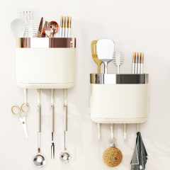 Kitchen knife holder, multifunctional wall mounted tool storage rack, integrated shelf for kitchen knives and cutting boards, chopstick holder storage rack