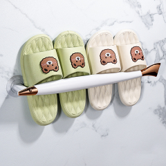 Creative fish shaped shoe rack, slipper rack, bathroom non perforated wall mounted household bathroom, shoe storage, drainage and storage