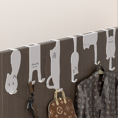 Factory Direct Sales of Simple Wall Mounted Cat Shaped Clothes Hooks for Badroom Living Room Home