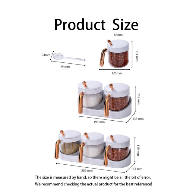 Non perforated wall mounted seasoning box, household kitchen storage rack, salt monosodium glutamate seasoning combination set, seasoning bottle and jar