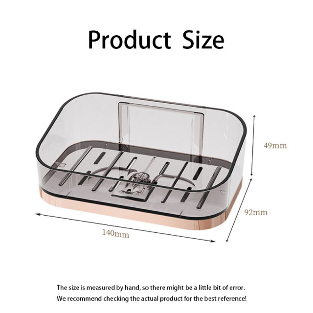 Strong suction cup, no punching soap box, wall mounted high-end household toilet soap storage rack, high-end drain box