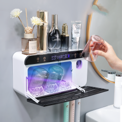 Huamili Smart LED Display USB Charging Toothbrush Holder 99.99% Sterilization Rate Human Body Sensor Home Kitchen Supplies