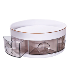 Huamili Kitchen Countertop Corner Rotating Condiment Bottle Organizer Storage Rack
