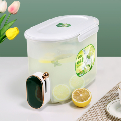 Huamili Factory Refrigerator Ice Water Beverage Dispenser Cold Water Kettle With Faucet Large Capacity Plastic Beverage Pot