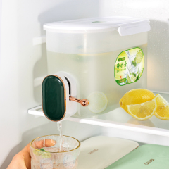 Huamili Factory Refrigerator Ice Water Beverage Dispenser Cold Water Kettle With Faucet Large Capacity Plastic Beverage Pot