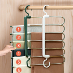 Huamili Wholesale Pants Hangers Non-Slip Stainless Steel With Space-Saving Foldable Multifunctional Design Home Closet Wardrobe