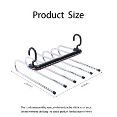 Huamili Wholesale Pants Hangers Non-Slip Stainless Steel With Space-Saving Foldable Multifunctional Design Home Closet Wardrobe