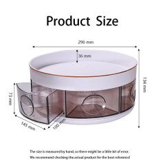 Huamili Kitchen Countertop Corner Rotating Condiment Bottle Organizer Storage Rack