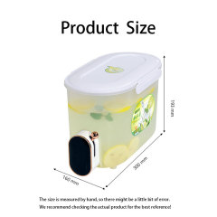 Huamili Factory Refrigerator Ice Water Beverage Dispenser Cold Water Kettle With Faucet Large Capacity Plastic Beverage Pot