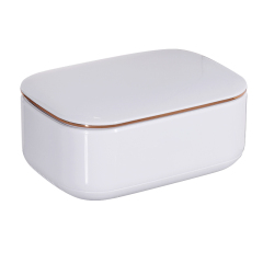 Huamili Plastic Drain Layer Travel Washing Soap Box With Lid Seal Leak-proof Dish Case Non-slip Soap Case