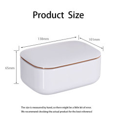 Huamili Plastic Drain Layer Travel Washing Soap Box With Lid Seal Leak-proof Dish Case Non-slip Soap Case