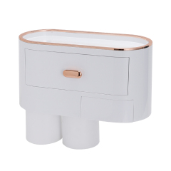 Huamili Space-Saving Toothpaste Dispenser With Toothbrush Holder for Bathroom Bath & Toilet Supplies
