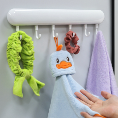 Huamili Kitchen Hooks Wall-Mounted Storage Rack for Spatula Spoon and Utensils Hanging Rod Kitchen Shelf Space Organizer