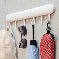 Huamili Kitchen Hooks Wall-Mounted Storage Rack for Spatula Spoon and Utensils Hanging Rod Kitchen Shelf Space Organizer