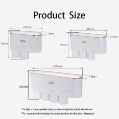 Huamili Space-Saving Toothpaste Dispenser With Toothbrush Holder for Bathroom Bath & Toilet Supplies